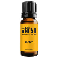 The Best Essential Oil Co lemon bottle pour for mood uplift with bright citrus aroma