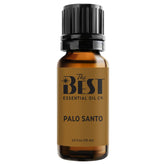The Best Essential Oil Co Palo Santo bottle with dropper for aromatherapy use.