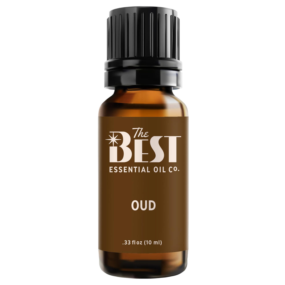 The Best Oud essential oil bottle front, ideal for at-home aromatherapy