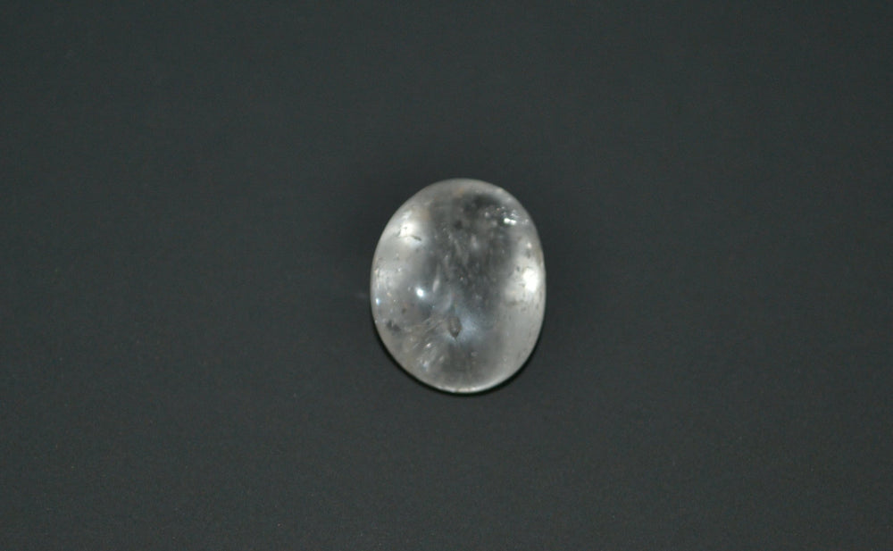 The Chrysalis Stone Clear Quartz tumbled stone emphasizes clarity for meditation and mindfulness.