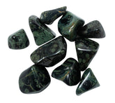 The Chrysalis Stone Kambaba Jasper tumbled stones with green and black swirls for meditation