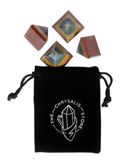 The Chrysalis Stone natural crystal pyramid handcarved emphasizes unique texture and authentic material.