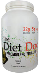 The Diet Doc Precision Protein Blend vanilla tub for post-workout recovery