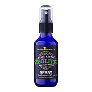 The Food Movement Co. Black Earth Zeolite pump spray bottle close-up for convenient daily use.