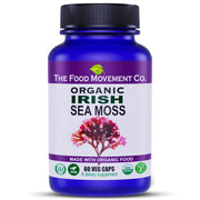 The Food Movement Co Irish Sea Moss bottle for daily prebiotic support.