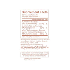 The Fullest saffron capsules pour showing easy daily dosage.