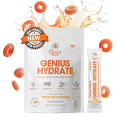 The Genius Brand Genius Hydrate bottle pour for convenient on-the-go hydration.