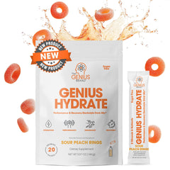 The Genius Brand Genius Hydrate bottle pour for convenient on-the-go hydration.
