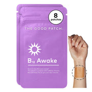 The Good Patch B12 Awake patch packaging shown as a discreet wellness option.