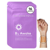 The Good Patch B12 Awake Patch on the wrist for discreet energy support.