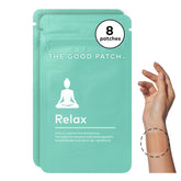 The Good Patch Relax patches on the wrist offer discreet calm during busy days.