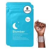 The Good Patch Slumber patch on the arm for plant-powered sleep support.