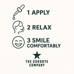 The Goodbye Company castor oil base supports gentle oral-care comfort