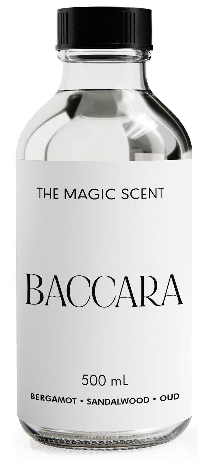 The Magic Scent Baccara diffuser oil bottle for a refined, long-lasting fragrance in any room
