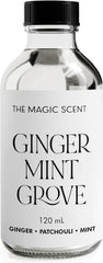 The Magic Scent Ginger Mint Grove diffuser oil bottle for relaxing home fragrance.