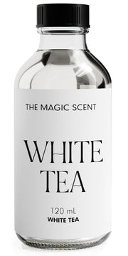 The Magic Scent White Tea diffuser oil bottle elevates home fragrance.