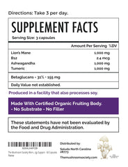 The Mushroom Society Morning Rush capsules closeup highlighting vegan formula.
