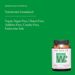 The Nue Co capsules close-up highlights easy-to-take texture for daily use.