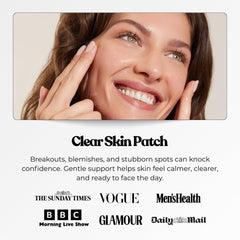 The Patch Collection hydrocolloid patch transparent on skin.