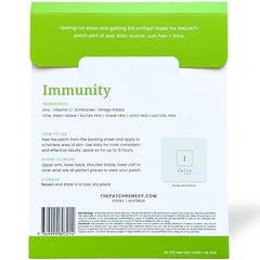 The Patch Remedy Immunity Patch 30-pack back view showing labeling and usage cues.