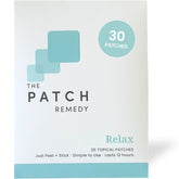 The Patch Remedy Relax Patch packaging shows a discreet travel friendly option.