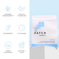 The Patch Remedy Sleep night ritual image suggests winding down naturally.