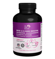 The Pink Bloom Myo-D-Chiro Inositol 40:1 bottle for balanced hormones and cycle support