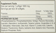Brain Sharpener packaging on a neutral background highlighting wellness.