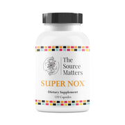 The Source Matters Super NOX bottle front view for circulatory wellness support