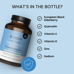 The Wellness Company Daily Immunity Gummies texture close-up, chewy and colorful.