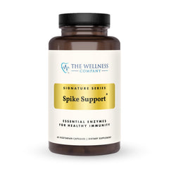 The Wellness Company Spike Support bottle on a clean surface, may support daily wellness.