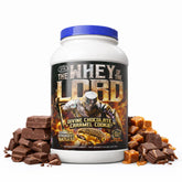 The Whey of The Lord Divine whey protein isolate bottle for post-workout muscle support.
