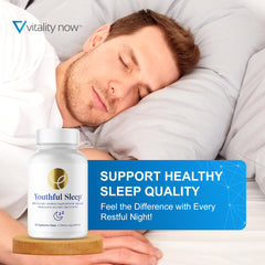 Youthful Sleep packaging highlighting natural sleep support for your nightly routine