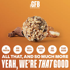 The GFB vegan protein bites supporting plant-based snacking during workouts