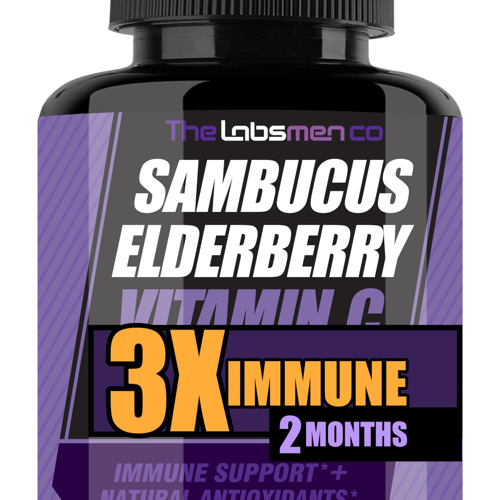 THELABSMENCO Sambucus Elderberry immune bottle supports daily seasonal wellness