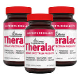 Theralac three-pack bottles for convenient daily probiotic routine