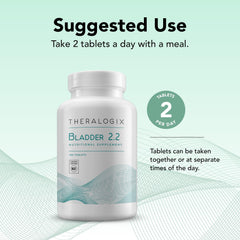 Theralogix Bladder 2.2 tablets closeup shows evenly sized pills for easy dosing