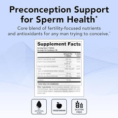 Theralogix ConceptionXR bottle label highlighting NSF certification and vegan formula