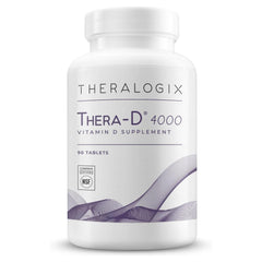 Theralogix Thera-D 4000 bottle with vitamin D3 for daily bone and immune support
