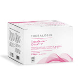 Theralogix TheraNatal OvaVite bottle pour highlighting daily servings for preconception support.
