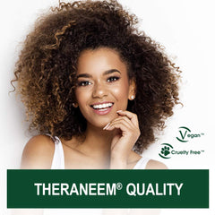 TheraNeem Neem Therapé Skin Lotion texture close-up highlights creamy, nourishing formula for all-over use