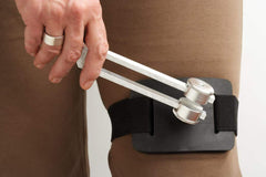 Latex-free activator pad provides comfortable contact for sound therapy tools.