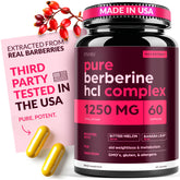 Thinbi Berberine supplement 1000mg bottle with capsules for metabolic support and gut health
