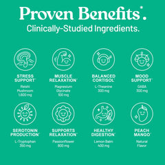 Third Nature Calming Drink label close-up highlights ingredients and benefits.