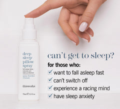 Thisworks Deep Sleep Pillow Spray lavender chamomile blend visible, soothing aroma