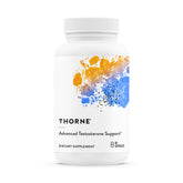 THORNE Advanced Testosterone Support bottle front showing the science-backed formula for daily vitality