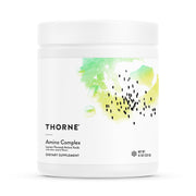 THORNE Amino Complex lemon bottle ready for pre-workout support and lean muscle potential.