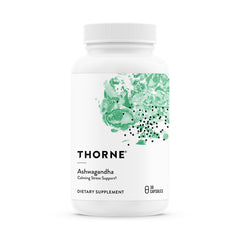THORNE Ashwagandha Shoden bottle for convenient daily stress support.