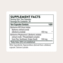 THORNE Berberine bottle-label highlighting phytosome plus botanicals.