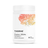 THORNE Creatine + BCAAs peach mango tub front for flavor and sport-grade recovery